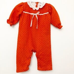 Vintage carters quilted romper 12m